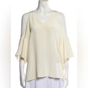 TIBI V-Neck Three-Quarter Sleeve Blouse Size Medium (runs large)